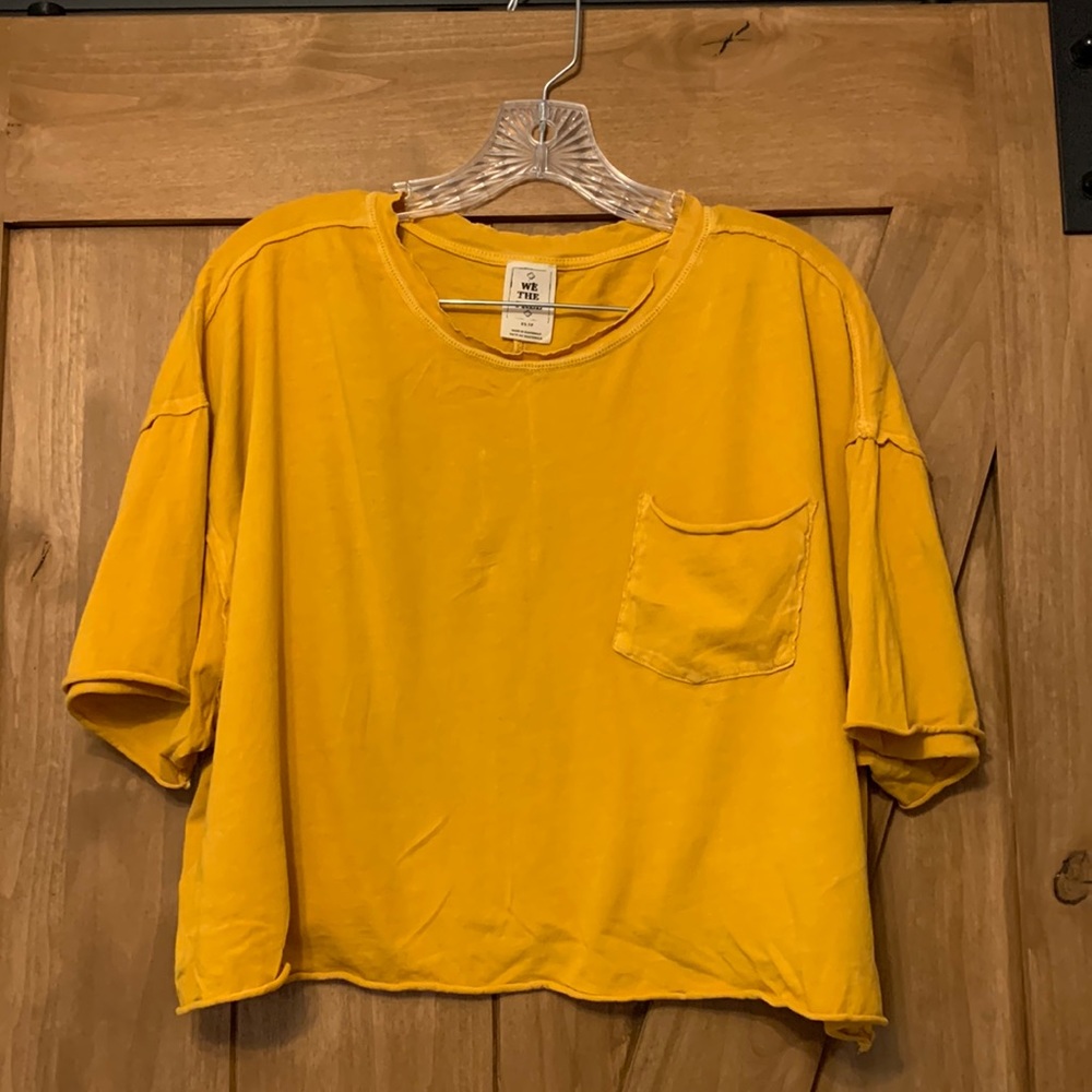 Free People Mustard Crop Top, Size XS